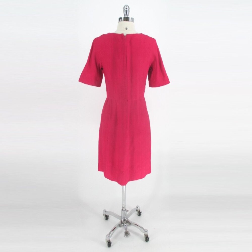 Vintage 60's Pink Silk Midi Dress I Magnin M - Picture 2 of 10